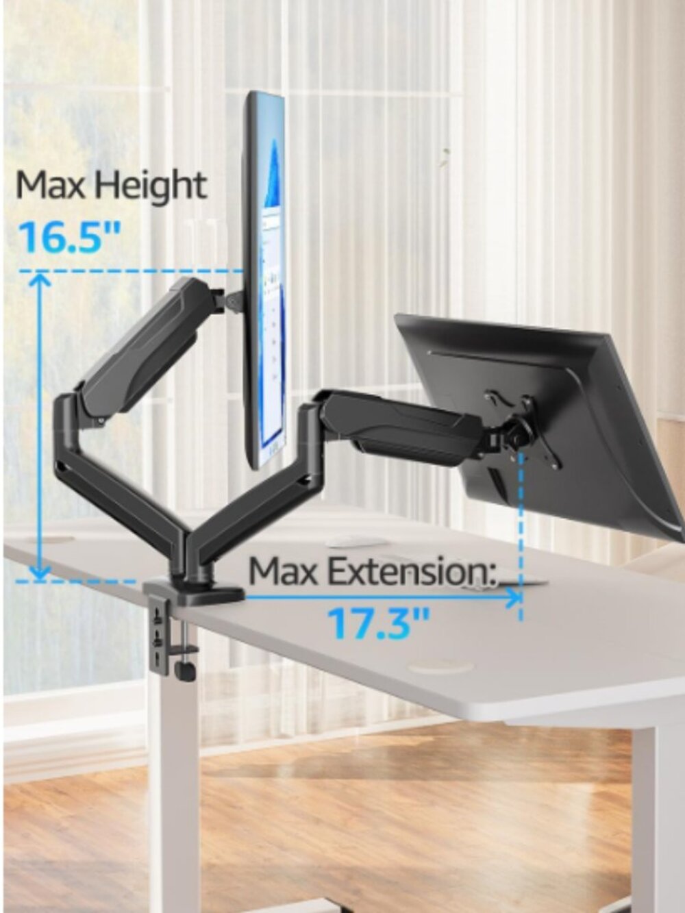 Dual Monitor Stand for Desk - Picture 2 of 3
